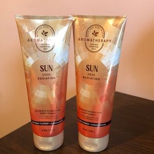 Bath & Body Works 2 Aromatherapy Sun Soul Radiating Body Creams NEW!!